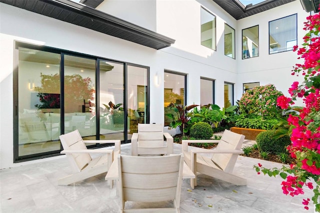 view of patio featuring outdoor dining space