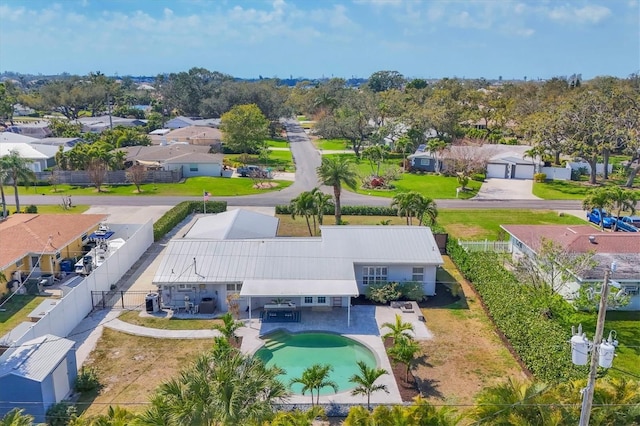 bird's eye view with a residential view