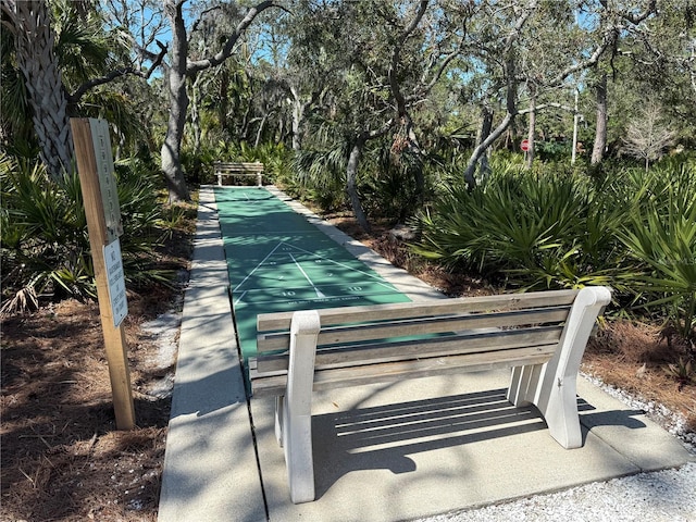 surrounding community with shuffleboard