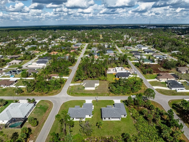 aerial view with a residential view