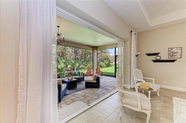 view of patio featuring an outdoor hangout area