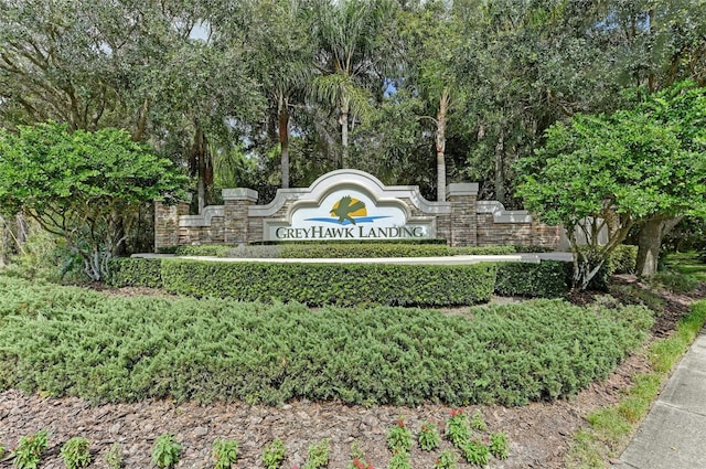 view of community sign