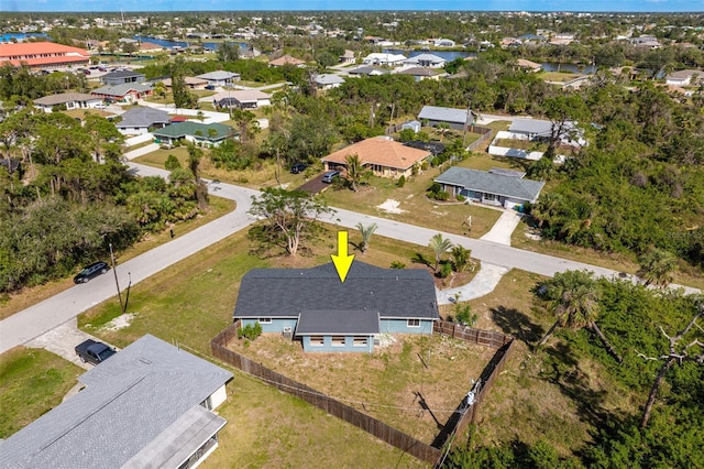 birds eye view of property featuring a residential view