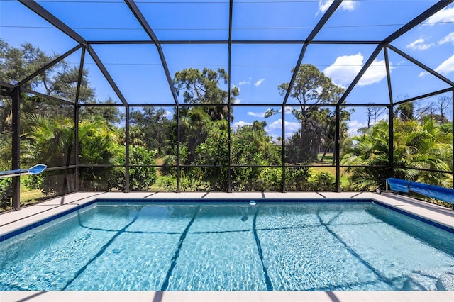 pool featuring a lanai