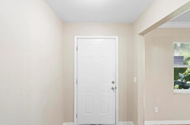 doorway with baseboards