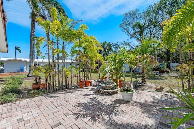 view of patio with fence