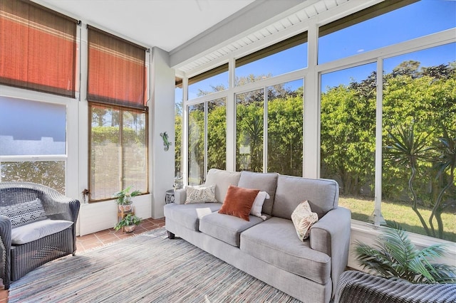 sunroom with a healthy amount of sunlight