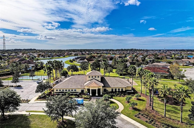 aerial view with a residential view