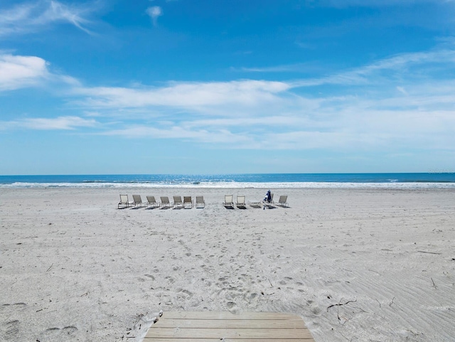 water view featuring a beach view