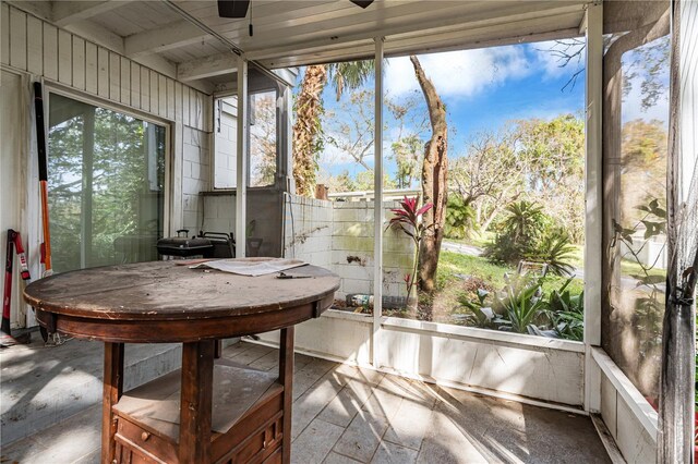 view of sunroom