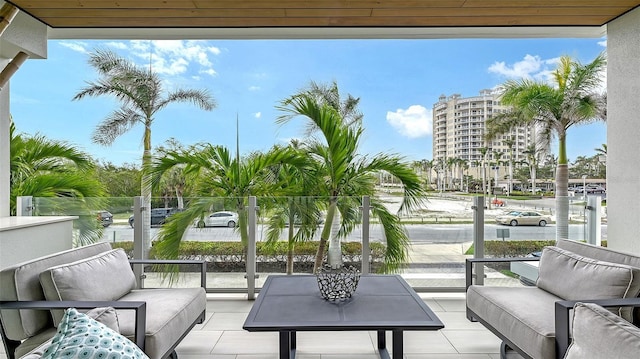 balcony with outdoor lounge area