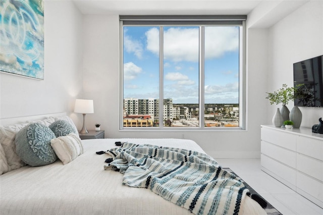 view of tiled bedroom