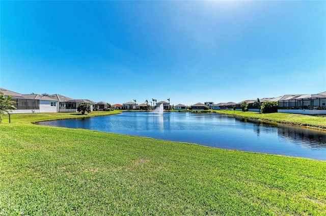 property view of water with a residential view