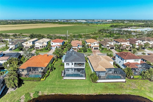 drone / aerial view with a residential view