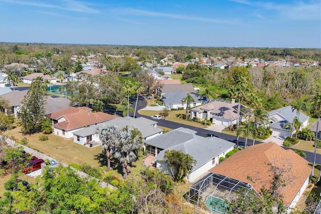 bird's eye view with a residential view