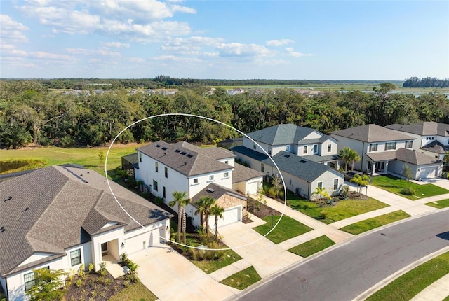 bird's eye view featuring a residential view