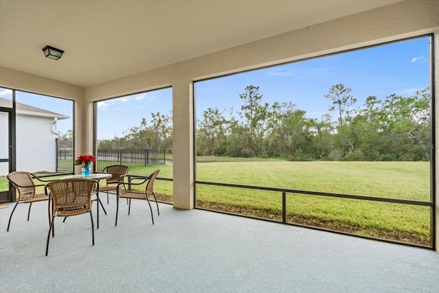 view of sunroom