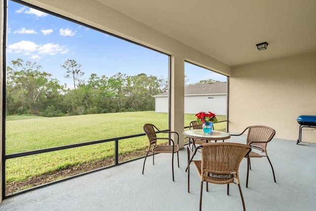 view of sunroom / solarium