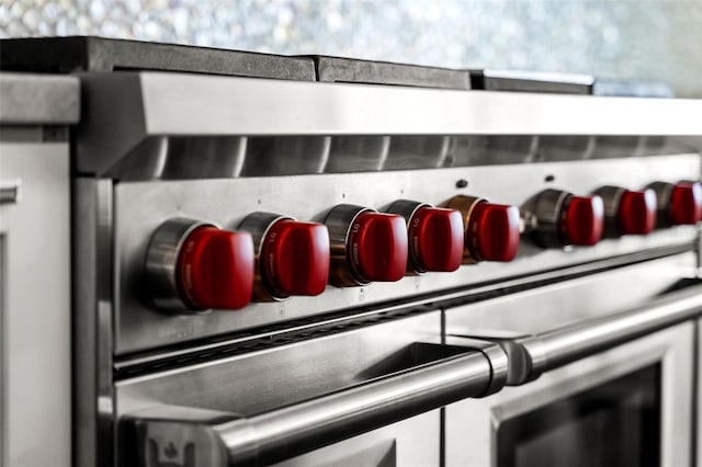 details featuring range with two ovens