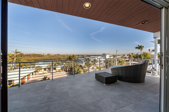 view of patio / terrace featuring a balcony