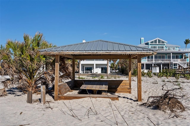 view of patio / terrace with a gazebo