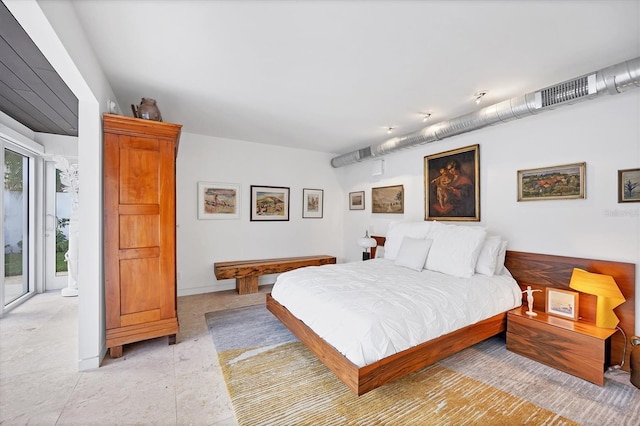 bedroom featuring access to exterior