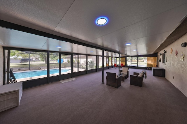 unfurnished sunroom featuring plenty of natural light