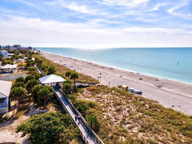 property view of water with a view of the beach