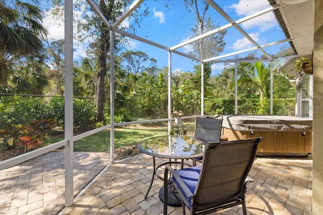 view of sunroom