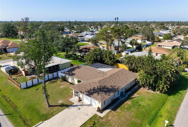 bird's eye view featuring a residential view