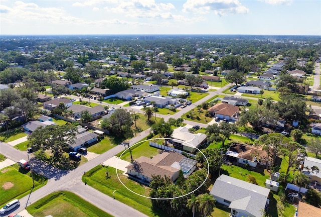 bird's eye view featuring a residential view