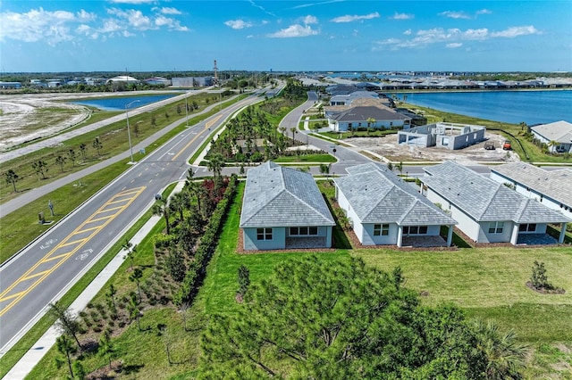 995 Waterline Ct, Sarasota, FL 34240 - aerial view with a water view and a residential view