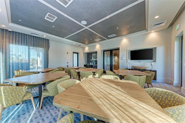 995 Waterline Ct, Sarasota, FL 34240 - dining room featuring recessed lighting and visible vents