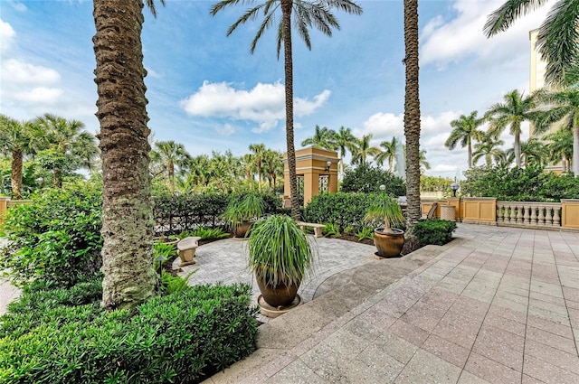 view of patio / terrace featuring a gate