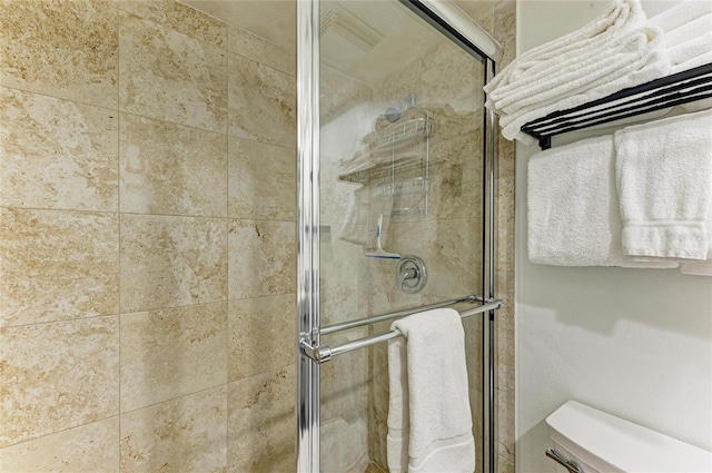 room details with a shower stall