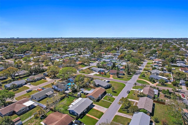 drone / aerial view with a residential view