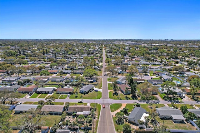 aerial view with a residential view