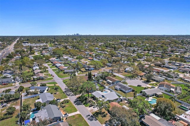 drone / aerial view with a residential view