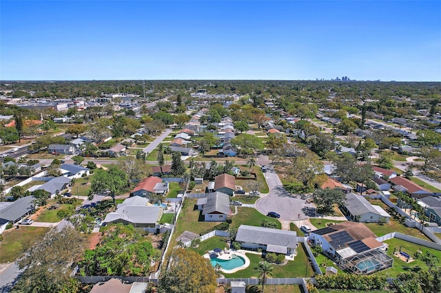 drone / aerial view featuring a residential view