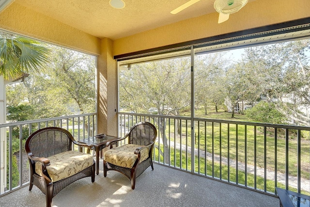 view of sunroom / solarium