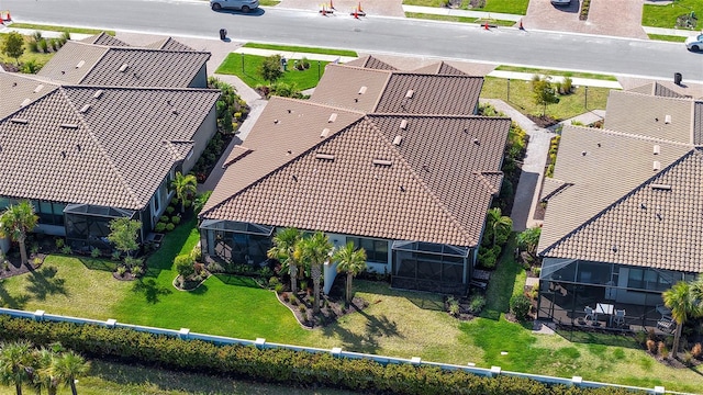 aerial view featuring a residential view