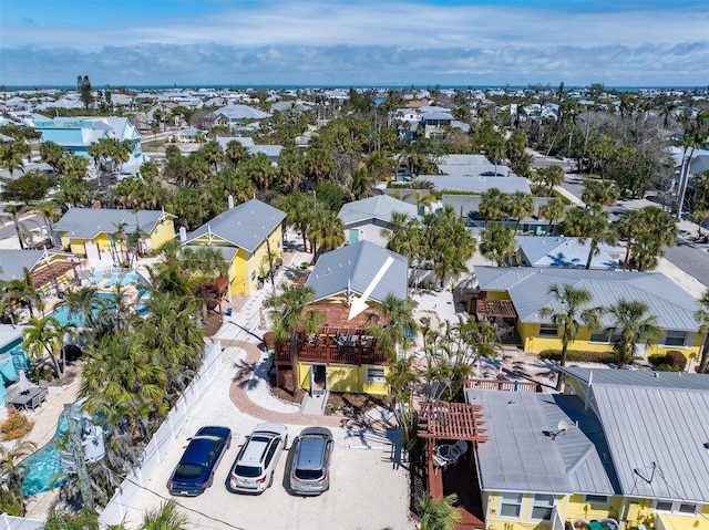 drone / aerial view with a residential view