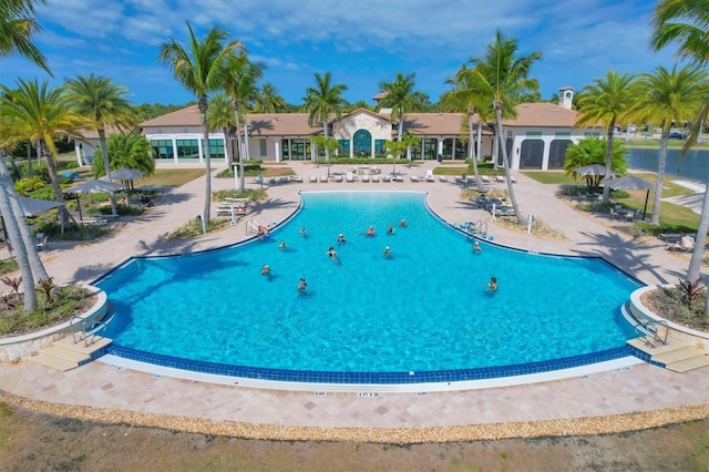 pool featuring a patio