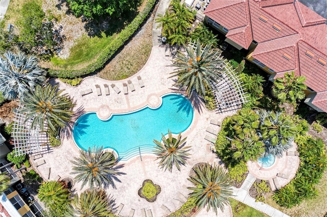 birds eye view of property