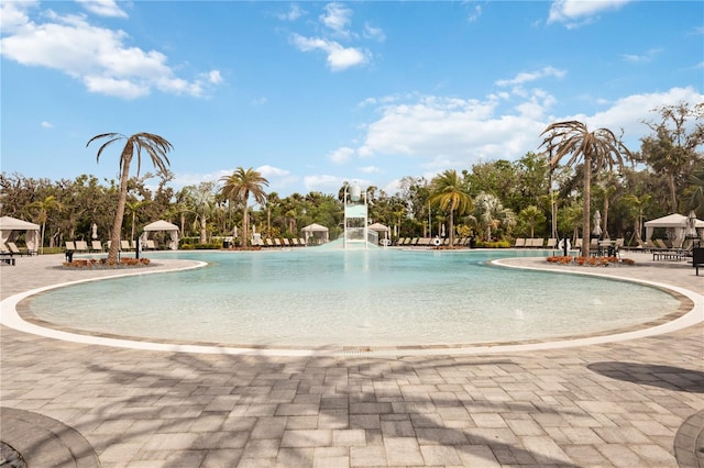 view of property's community with a gazebo