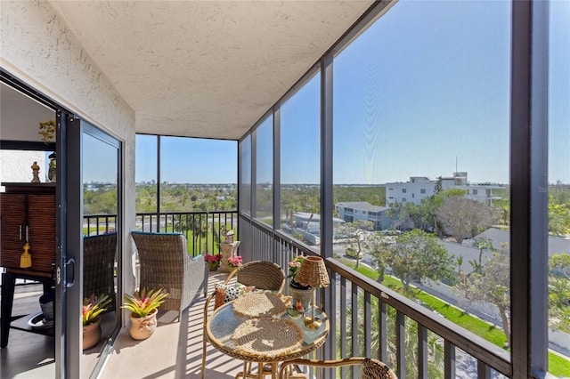 view of sunroom / solarium