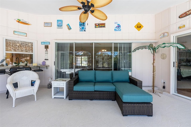 view of patio with outdoor lounge area