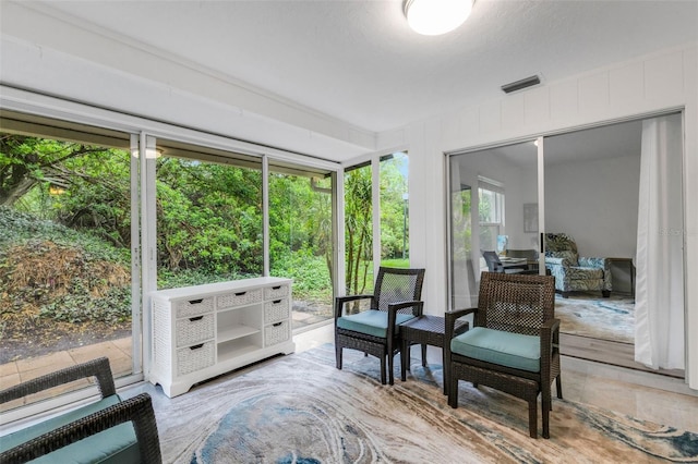 sunroom with visible vents