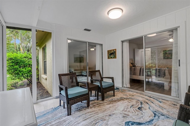 sunroom with visible vents