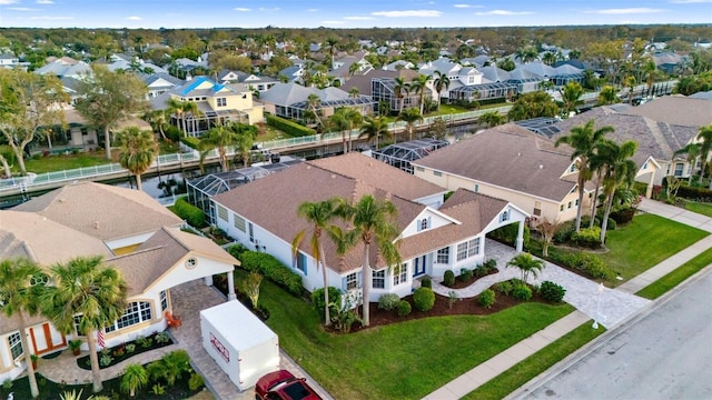 drone / aerial view featuring a residential view